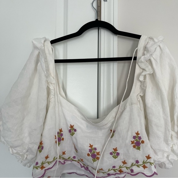 MAJORELLE Wesley Crop Top in Ivory Daydream - Picture 11 of 12